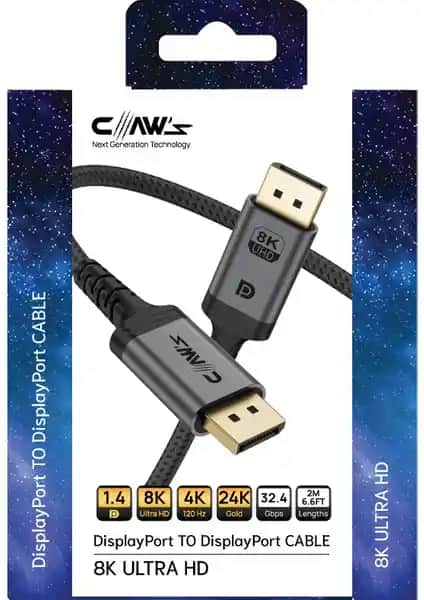 Claw's 8K UHD DisplayPort ve Gplus 4K60 HDMI Kablosu Karşılaştırması
