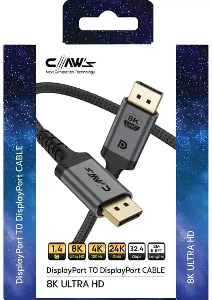 Claw's 8K UHD DisplayPort ve Gplus 4K60 HDMI Kablosu Karşılaştırması