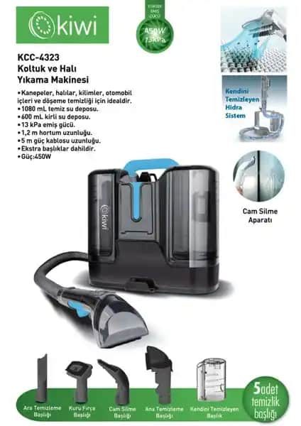 Kiwi KCC-4323 ve Yui XV12 Pro Max Temizlik Makineleri Karşılaştırması