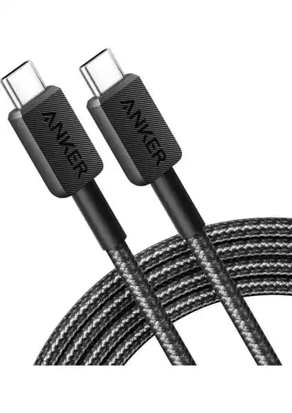 Anker 322 USB-C to USB-C 1.8m Kablosu: 60W Hızlı Şarj ve Dayanıklı Tasarım
