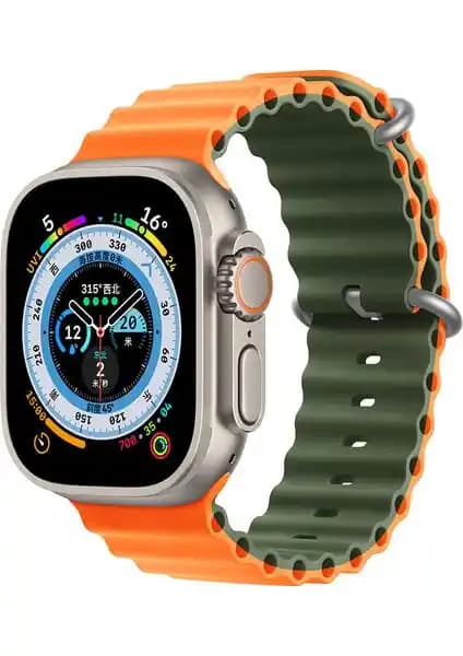 Asfal Apple Watch Uyumlu Çift Renk Ocean Kordon: Konfor ve Şıklık 42-49 mm Modeller İçin