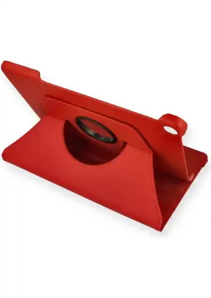 Asil Bilişim Huawei MatePad T10s 10.1" 360° Dönebilen Kırmızı Deri Tablet Kılıfı