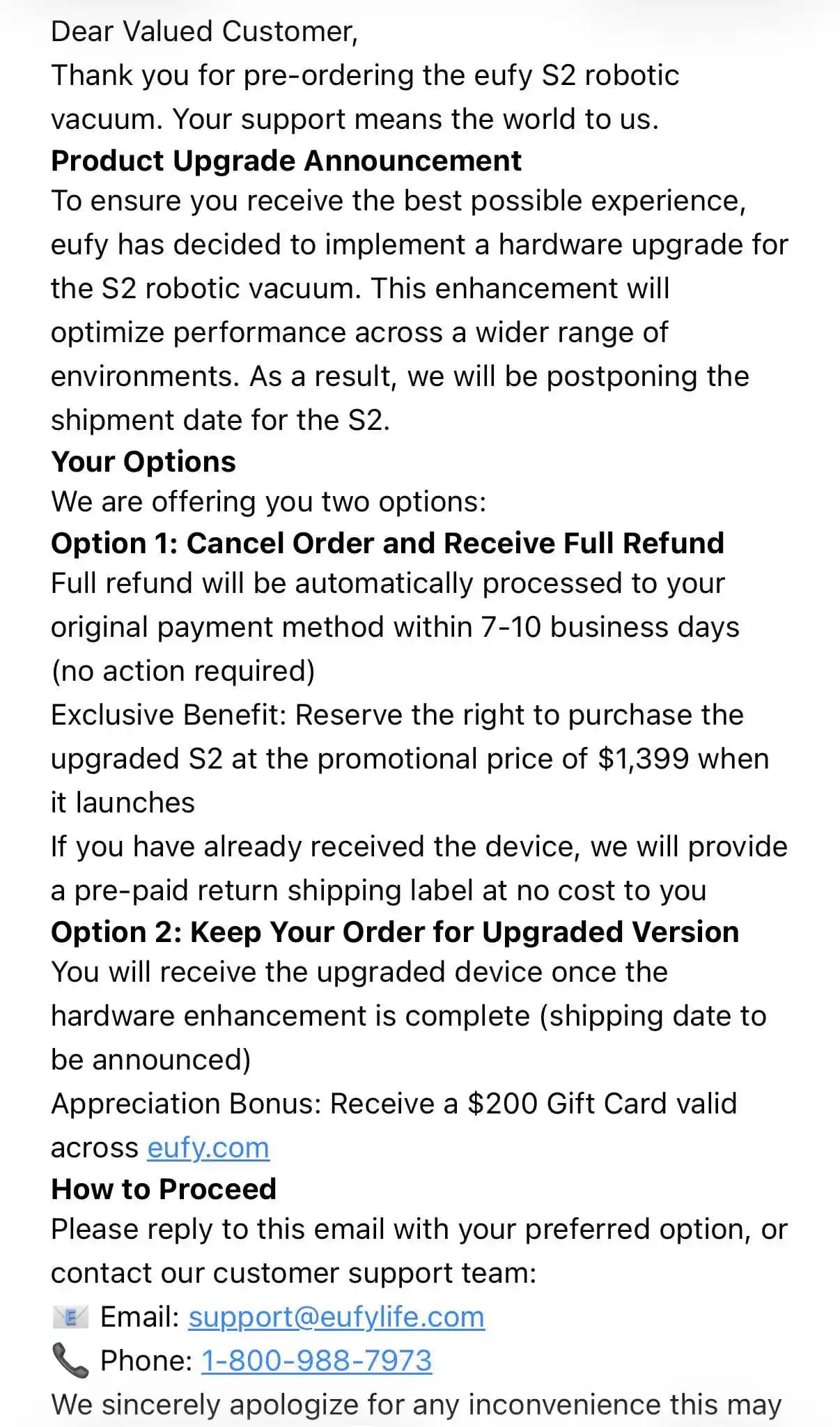 Eufy S2 Robot Süpürge Güncellemesi ve Geri Çağırma Süreci Detayları