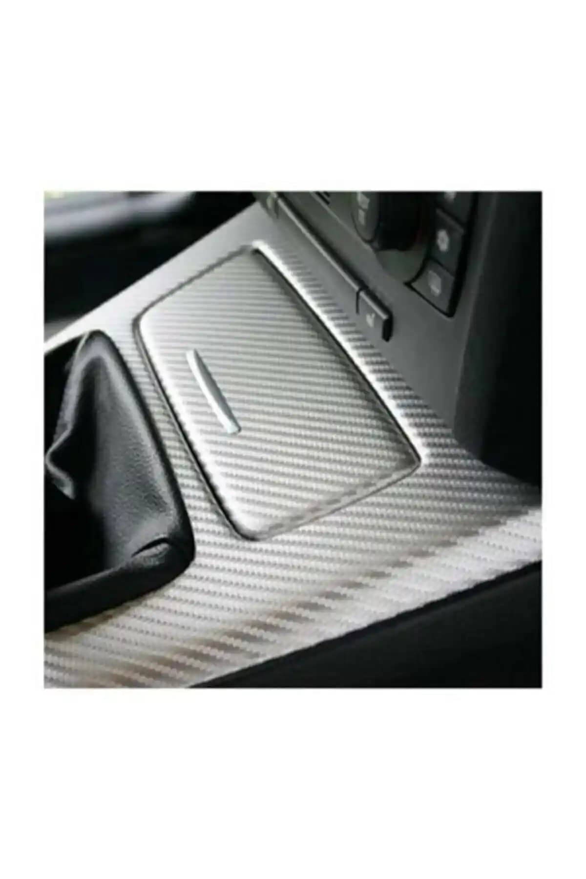 Fox Gri Karbon Kaplama Folyo 152x30cm Hava Kanallı, Kolay Uygulamalı Kaplama Çözümü