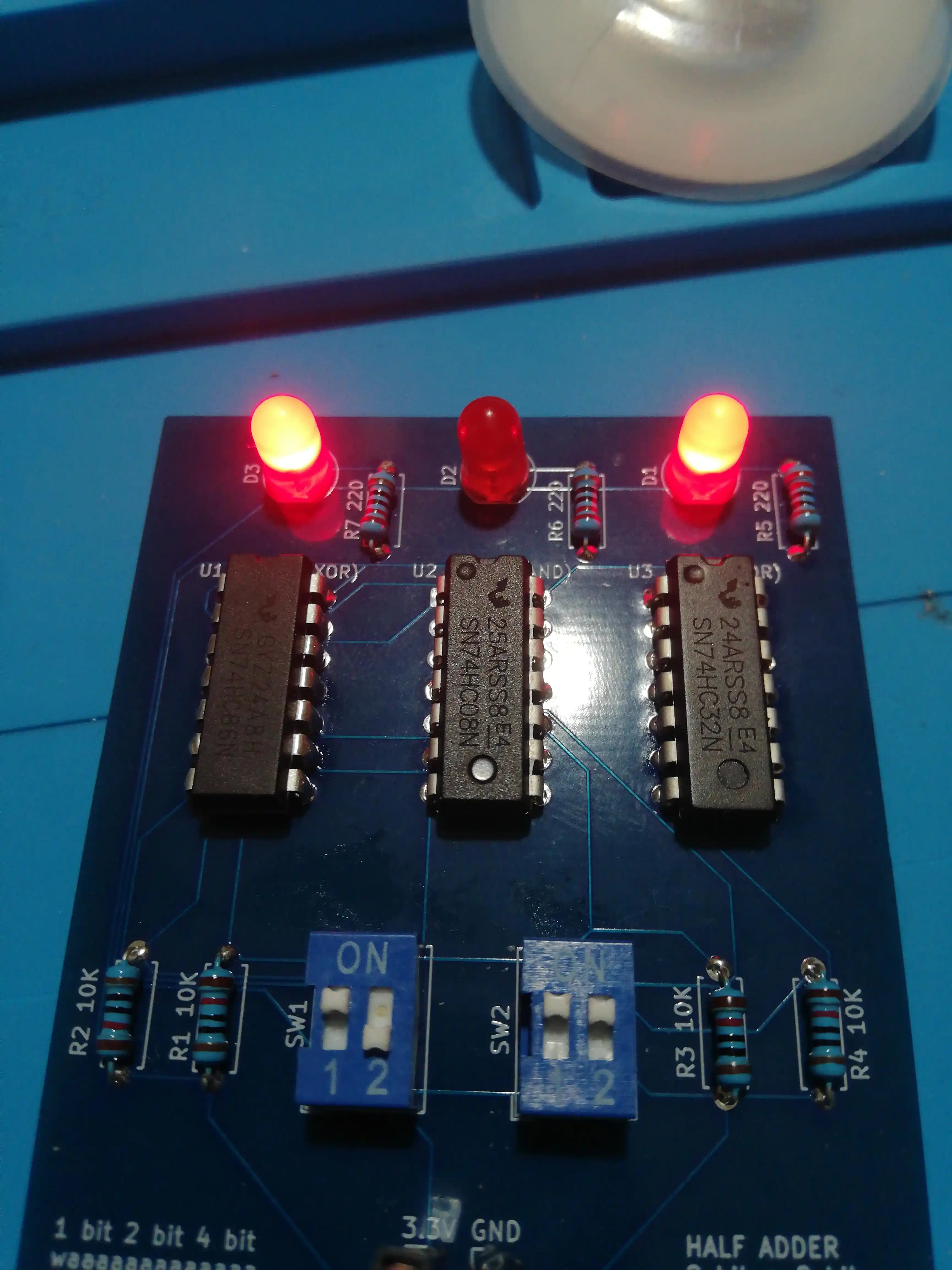 İki Bitlik Toplayıcı PCB Tasarımı: Yarım ve Tam Toplayıcı Devre Uygulaması
