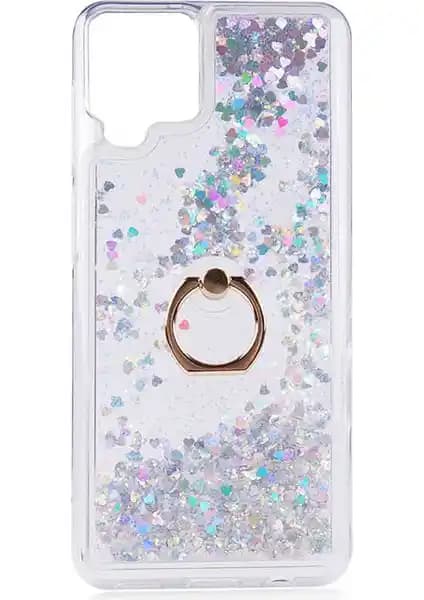 Kip GSM Samsung Galaxy A12 Kılıf Sıvılı Simli Yüzüklü Kapak – Estetik ve Fonksiyonel Koruma