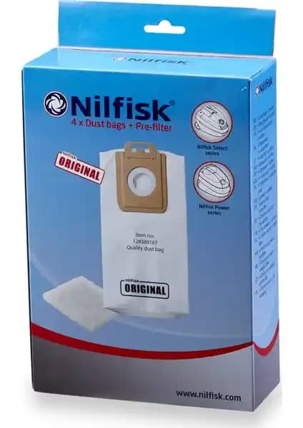Nilfisk Select-Power Serisi Toz Torbası 4'lü Paket ile Yüksek Performans ve Koruma