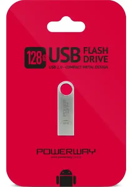 Powerway 128 GB Metal Flash Bellek: Dayanıklı ve Şık Depolama Çözümü