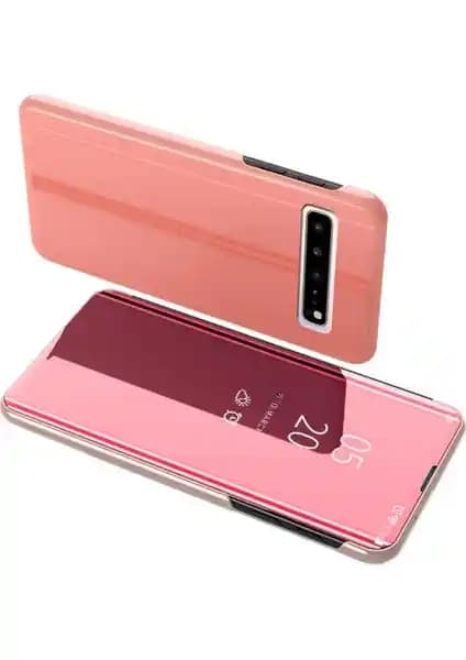 Samsung Galaxy S10 için Smart Tech Aynalı Kapaklı Lüx Kılıf - Şık ve Fonksiyonel Koruma