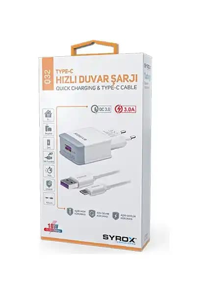 Syrox Q32 Hızlı Şarj Aleti: Güvenli ve Etkili Type-C Şarj Adaptörü
