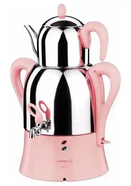 Korkmaz InoxPembe Semaver ve InoxSiyah Elektrikli Çaydanlık Karşılaştırması