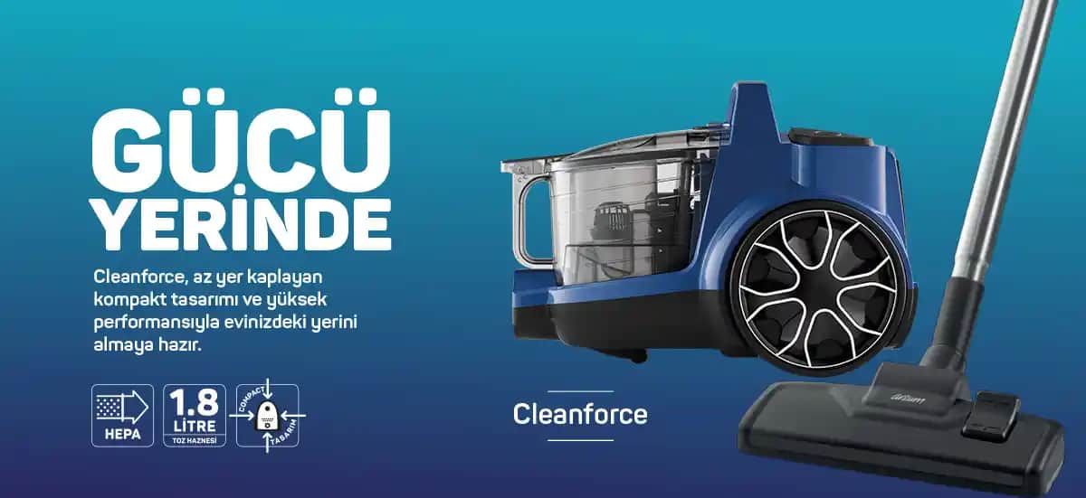 Arzum AR4072 Clean Force Blue Cyclone: Güçlü ve Şık Elektrikli Süpürge Özellikleri