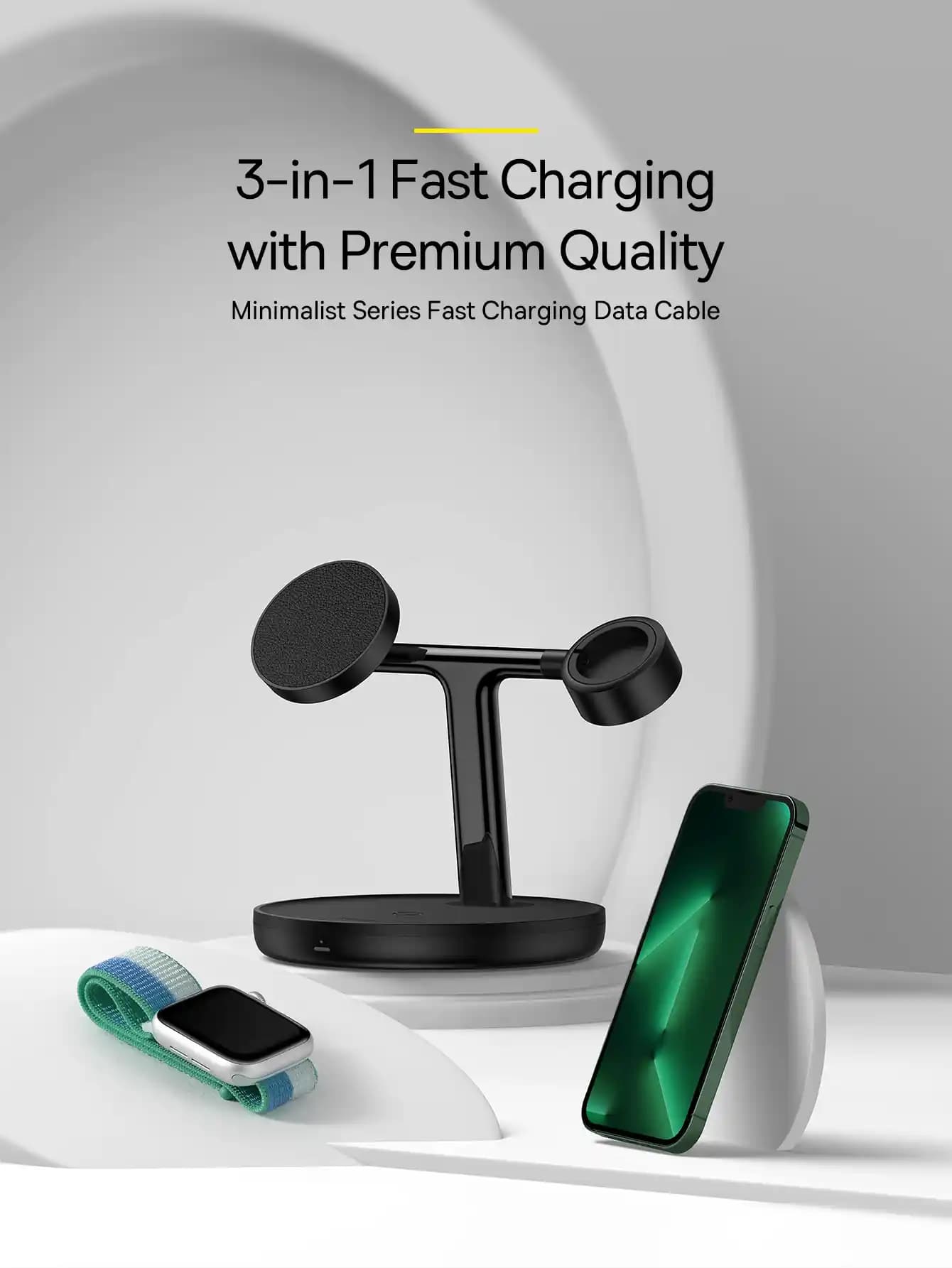 Baseus Swan 3-in-1 Çok Fonksiyonlu Taşınabilir Şarj Cihazı ve Aksesuarı