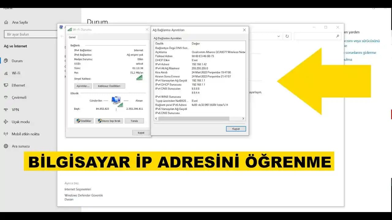 Bilgisayarınızın IP Adresini Öğrenme Yöntemleri ve Bilmeniz Gerekenler