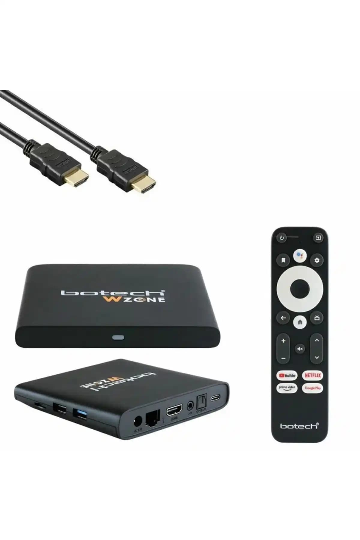 Botech Wzone 4K Android TV Kutusu ile Akıllı Televizyon Deneyiminizi Geliştirin