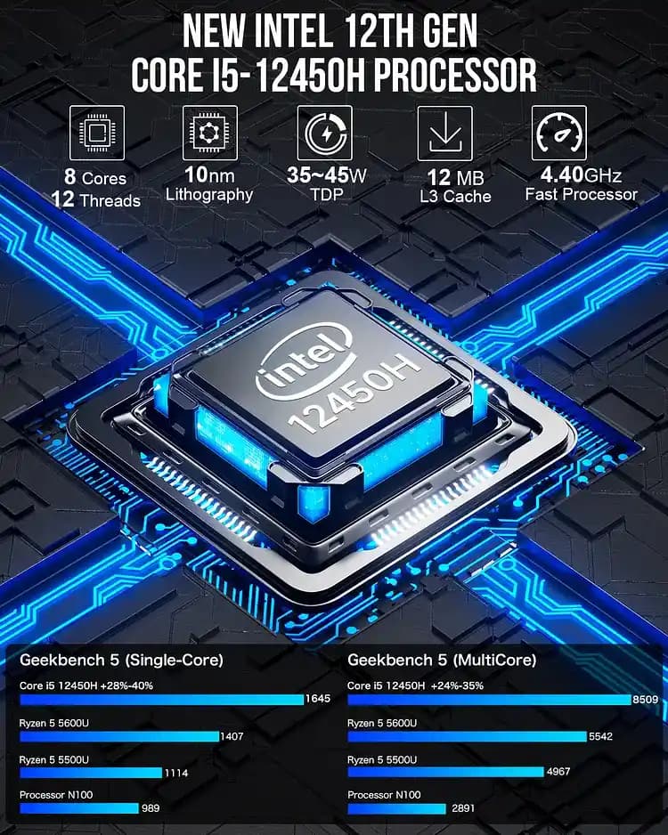 Intel Core i5-12450H İşlemcisi: Güncel ve Güçlü Dizüstü Bilgisayar İşlemcisi Özellikleri
