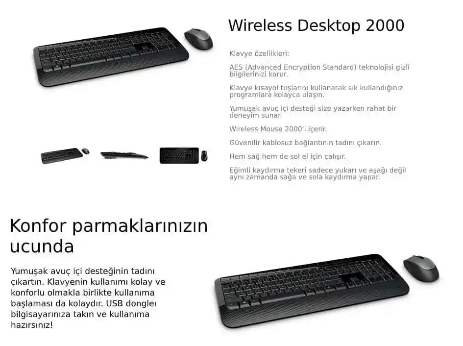 Microsoft Kablosuz Klavye ve Mouse Ürünleri: Ergonomi ve Performans Odaklı Çözümler