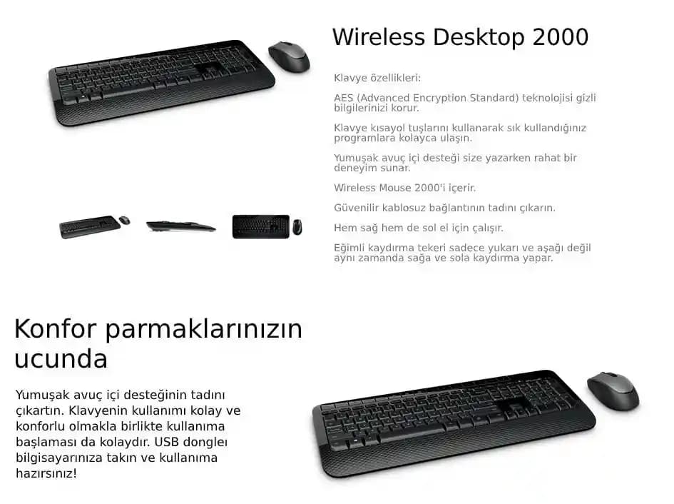 Microsoft Kablosuz Klavye ve Mouse Ürünleri: Ergonomi ve Performans Odaklı Çözümler
