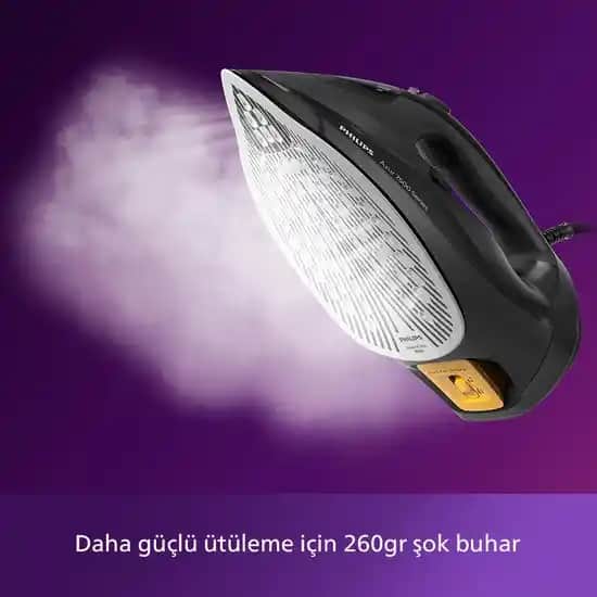 Philips 7500 Serisi Siyah DST7511/80 Buharlı Ütü Performans ve Şıklığı Bir Arada Sunar