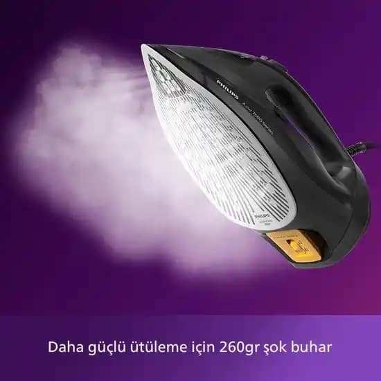 Philips 7500 Serisi Siyah DST7511/80 Buharlı Ütü Performans ve Şıklığı Bir Arada Sunar