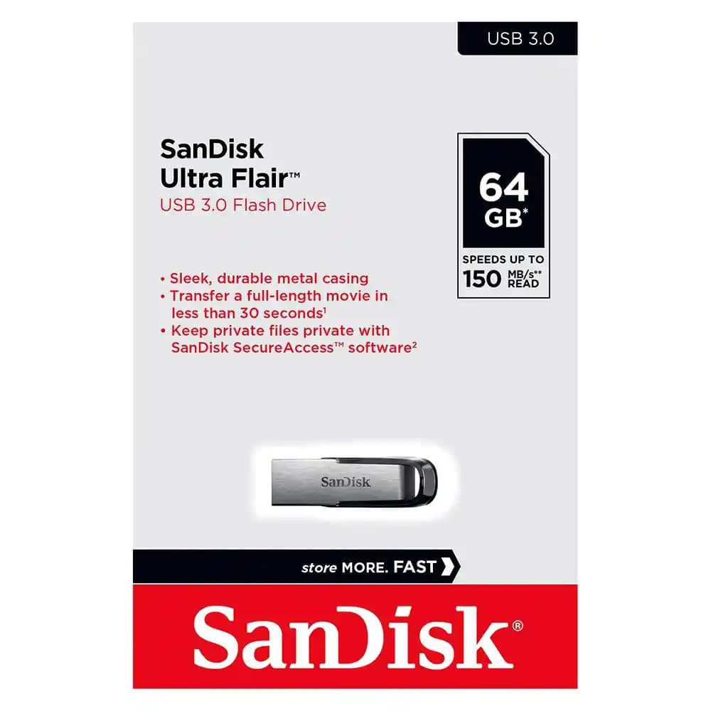 SanDisk Ultra Flair 64GB USB Bellek: Yüksek Performans ve Güvenilirlik Sunar