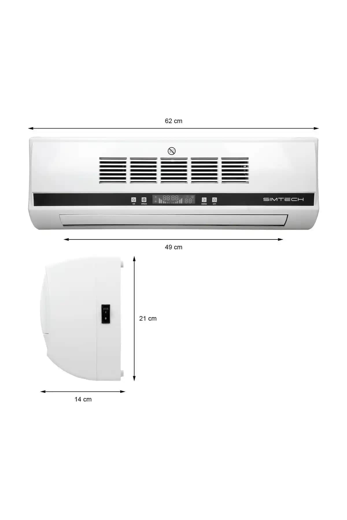 Simtech KM-1718 Duvar Tipi Vantilatör: Modern ve Enerji Verimli Hava Serpintisi Çözümü