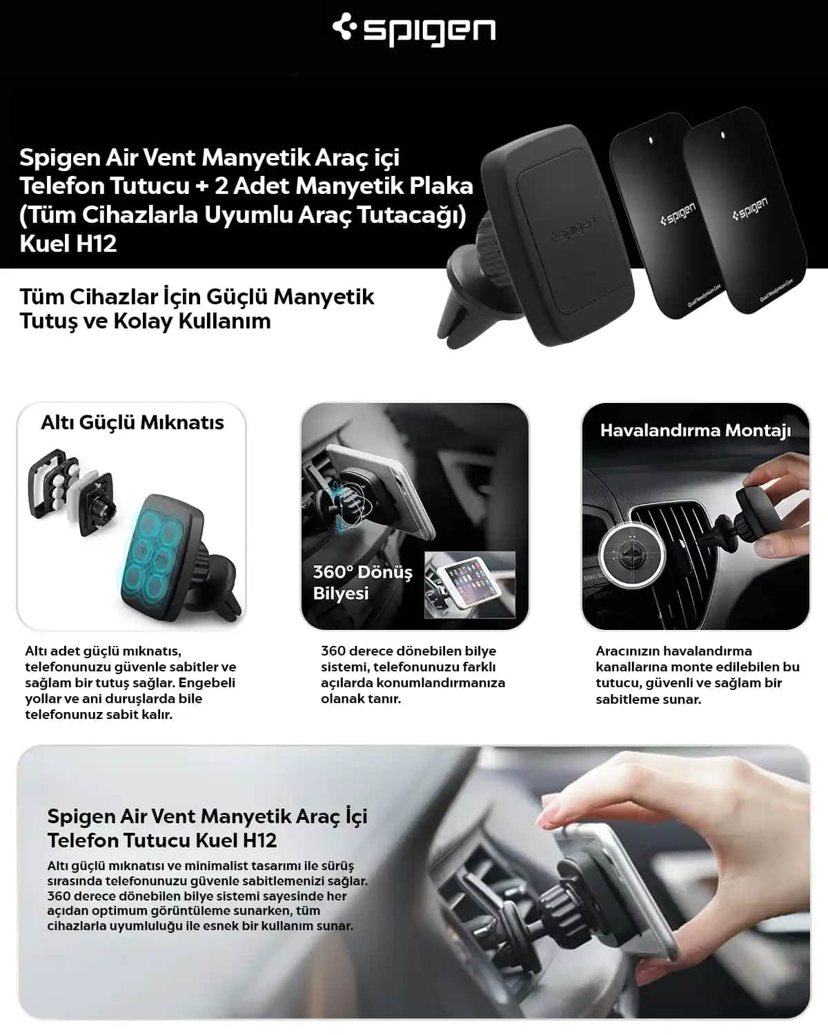 Spigen Kuel H12 Elektronik Aksesuarı: Güçlü Koruma ve Şık Tasarımın Buluşması