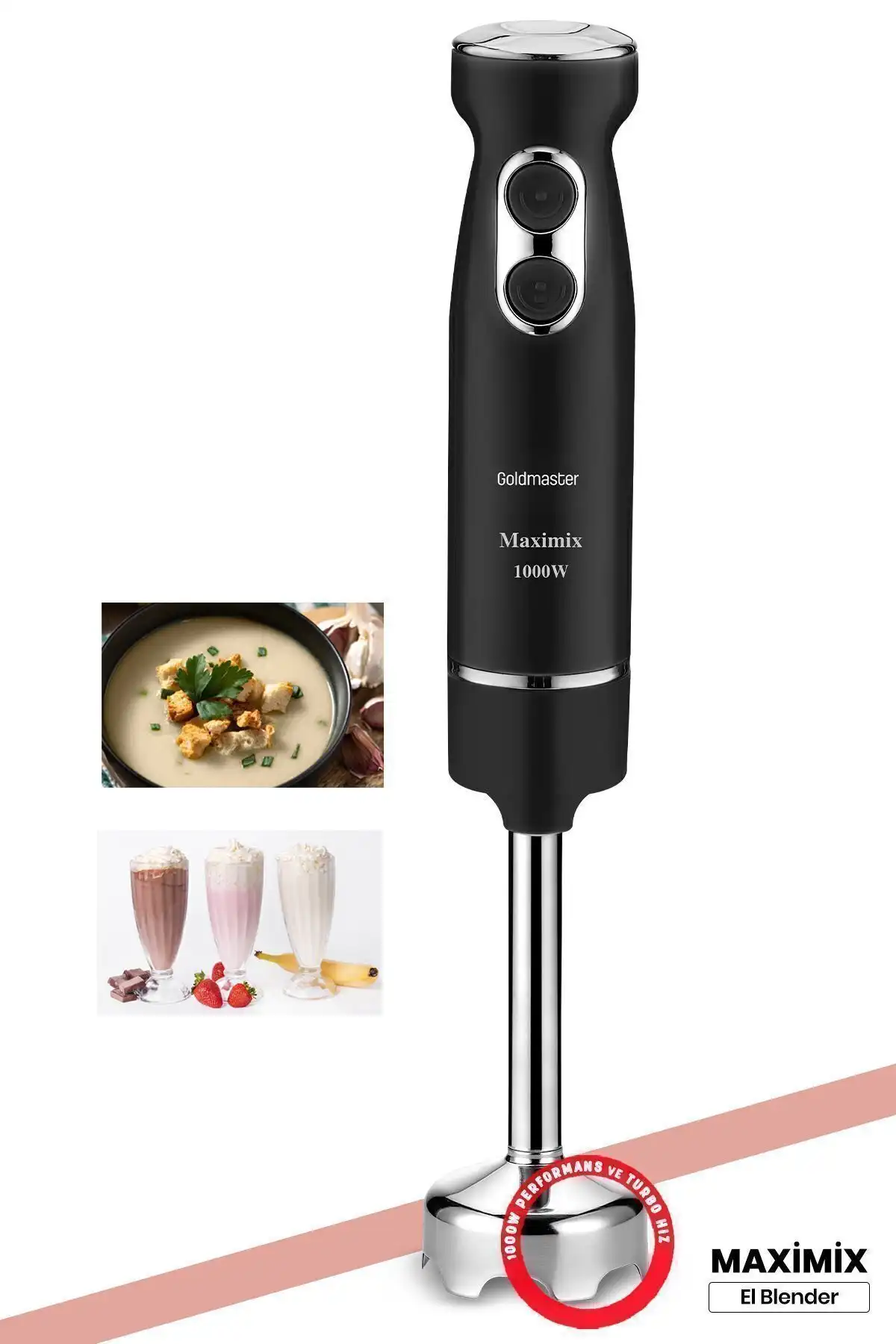 GoldMaster Maximix Siyah 1000 Watt 4 Bıçaklı El Blender İncelemesi