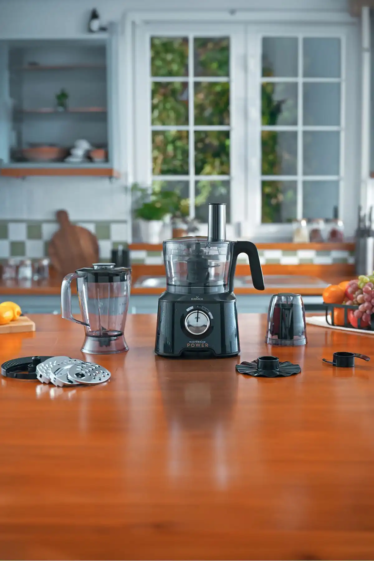 Karaca Mastermaid Power Multifunctional 10 in 1 Parlak Siyah Mutfak Robotu