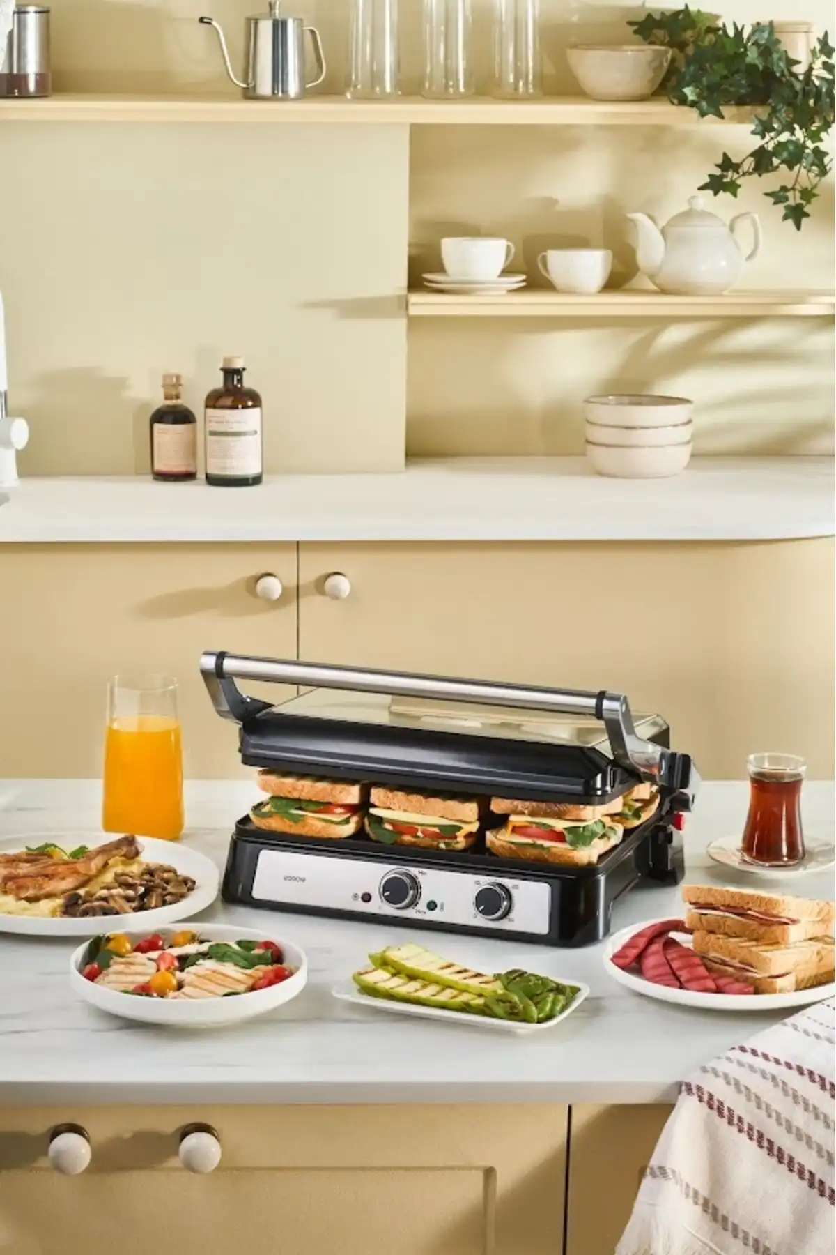 Karaca İnox Toastmate Grill 2000W Zaman Ayarlı Tost ve Izgara Makinesi