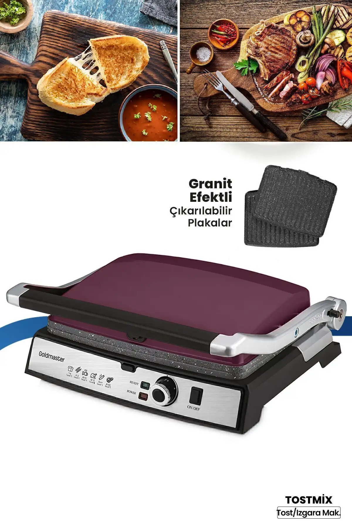 GoldMaster Tostmix Mürdüm Paslanmaz Çelik Tost ve Izgara Makinesi İncelemesi
