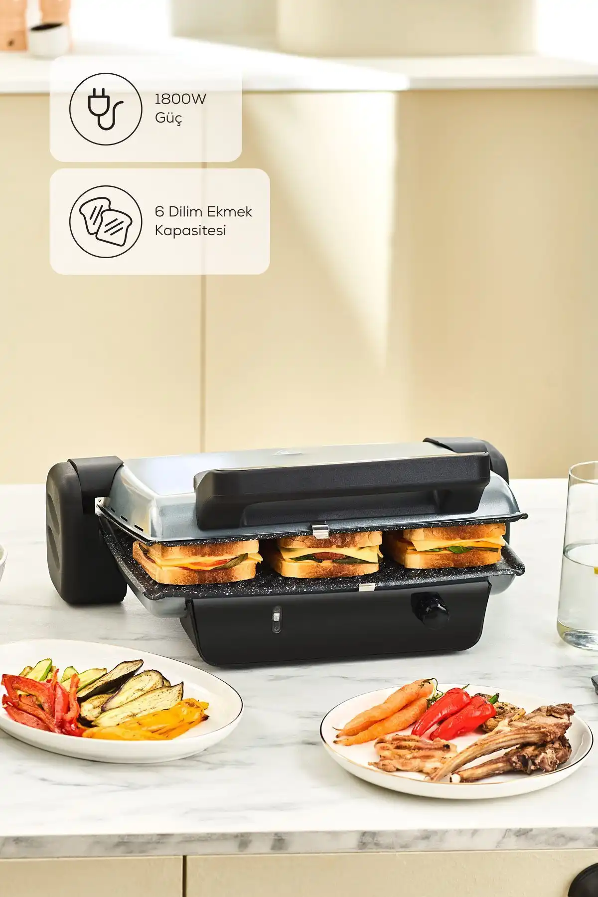 Karaca Crust Grill Tost Makinesi: Güçlü, Pratik ve Şık Tasarım