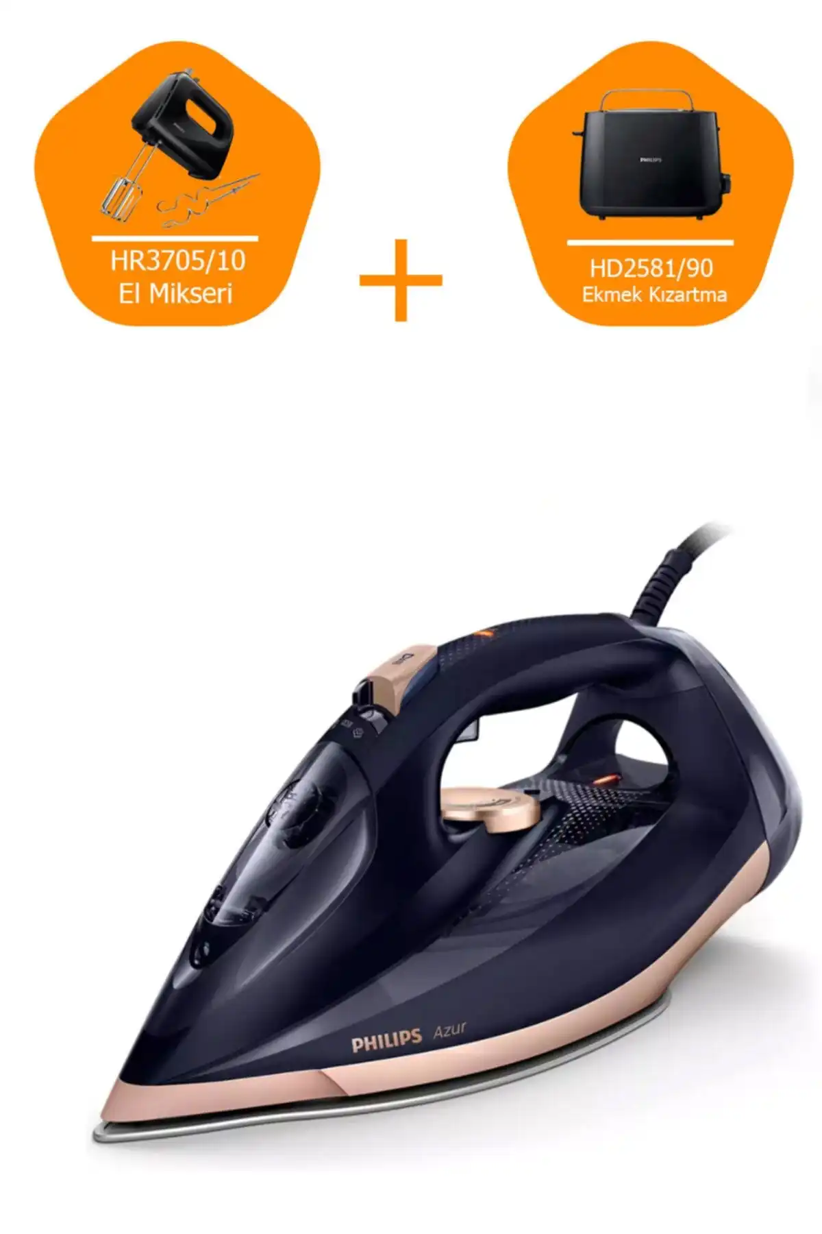 Philips 3'lü Mutfak Aletleri Seti: Ütü, Kızartma Makinesi ve Mikser