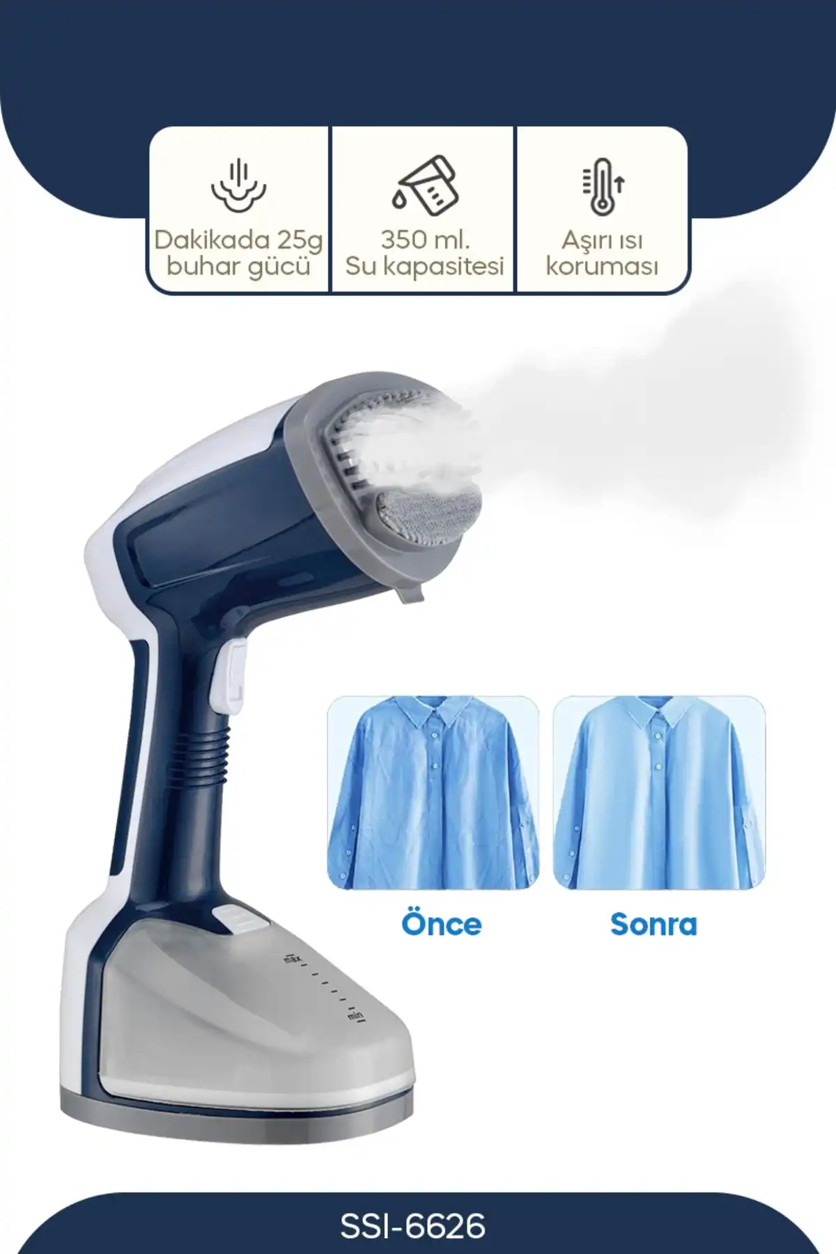 Sinbo SSI-6626 Buharlı Kırışıklık Giderici ile Ütüleme Kolaylığı